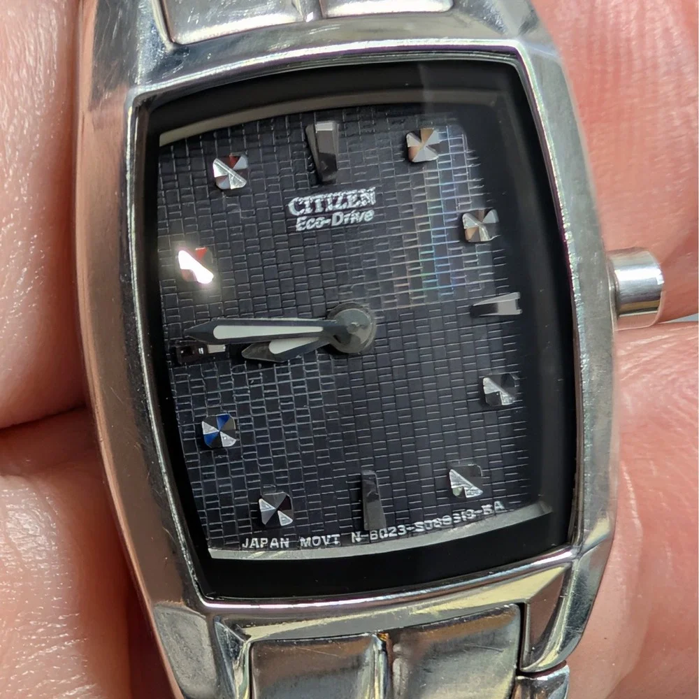 Citizen Eco-Drive B023-S058112 Black Dial Diamond Watch New Capacitor 5.5